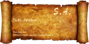 Suh Andor névjegykártya