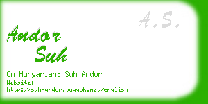 andor suh business card